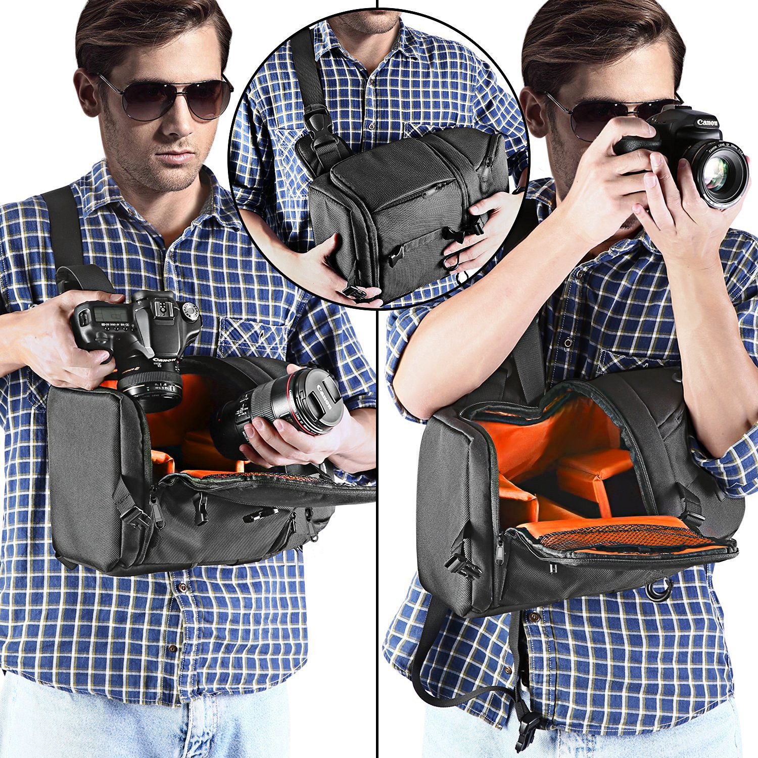 Foto 6 | Funda De Cámara Tipo Bandolera Neewer Para Nikon Canon Sony Dslr - Venta Internacional.