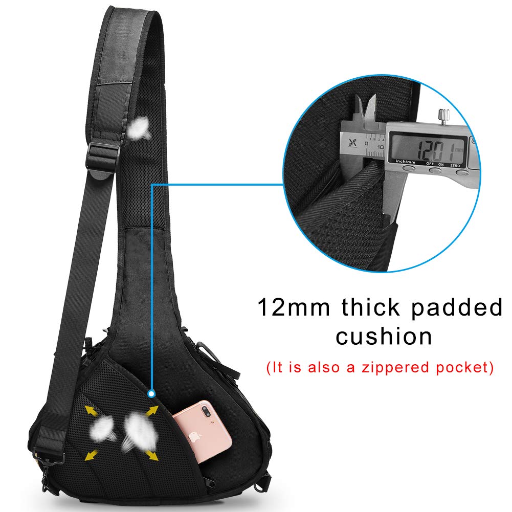 Foto 8 pulgar | Mochila Bandolera Caden Impermeable Con Funda Impermeable Para La Lluvia - Venta Internacional.