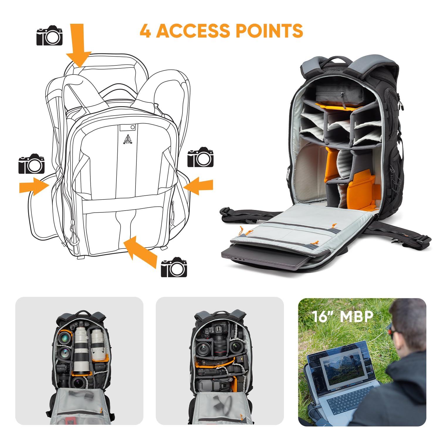 Foto 4 pulgar | Mochila Para Cámara Lowepro Protactic Bp 450 Aw Iii 28l - Venta Internacional.