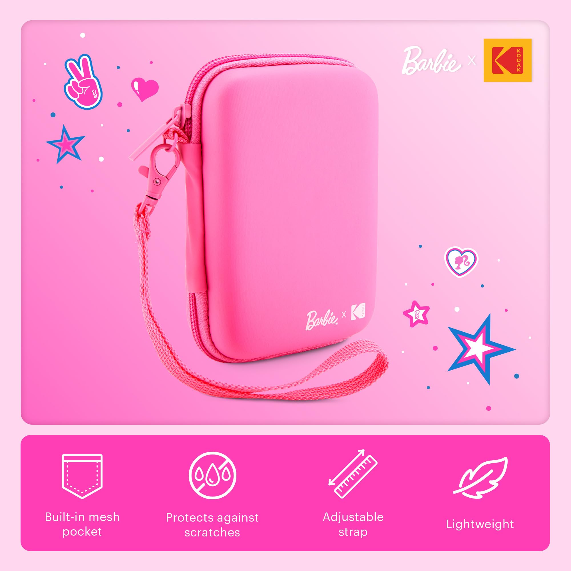 Foto 3 pulgar | Funda De Transporte Kodak X Barbie Eva Con Correa Extraíble Rosa - Venta Internacional.