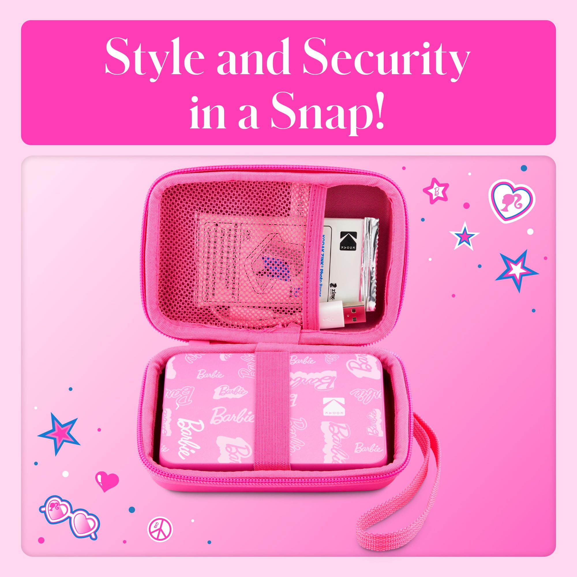 Foto 4 pulgar | Funda De Transporte Kodak X Barbie Eva Con Correa Extraíble Rosa - Venta Internacional.