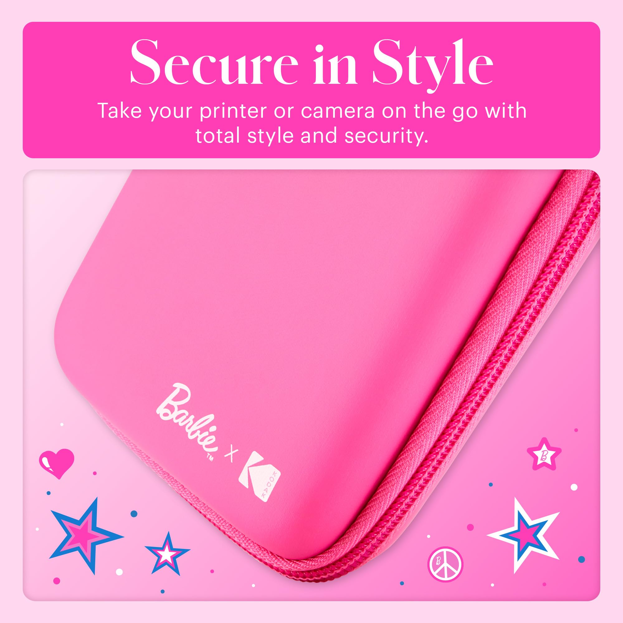Foto 4 | Funda De Transporte Kodak X Barbie Eva Con Correa Extraíble Rosa - Venta Internacional.