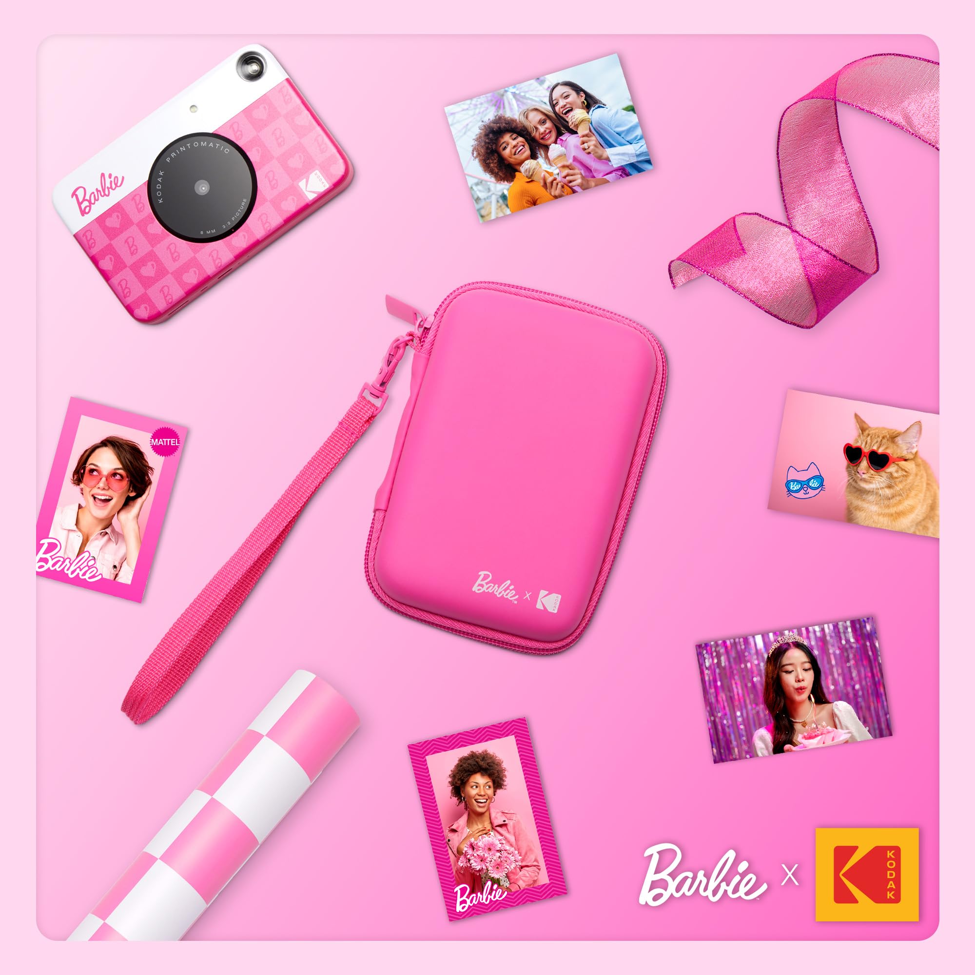 Foto 7 pulgar | Funda De Transporte Kodak X Barbie Eva Con Correa Extraíble Rosa - Venta Internacional.