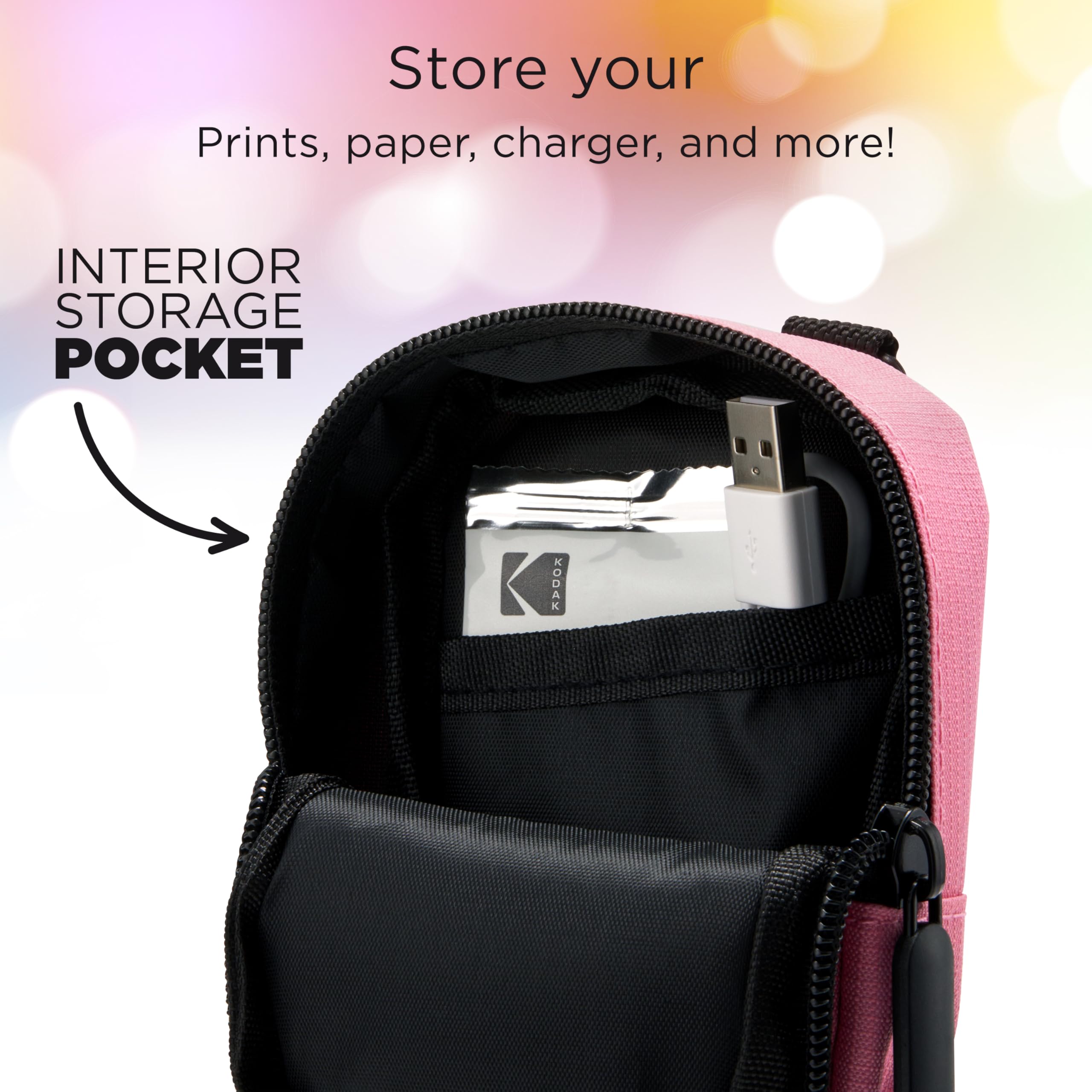 Foto 4 pulgar | Funda Para Cámara Zink Soft Small Con Bolsillo De Papel Fotográfico, Color Rosa - Venta Internacional.