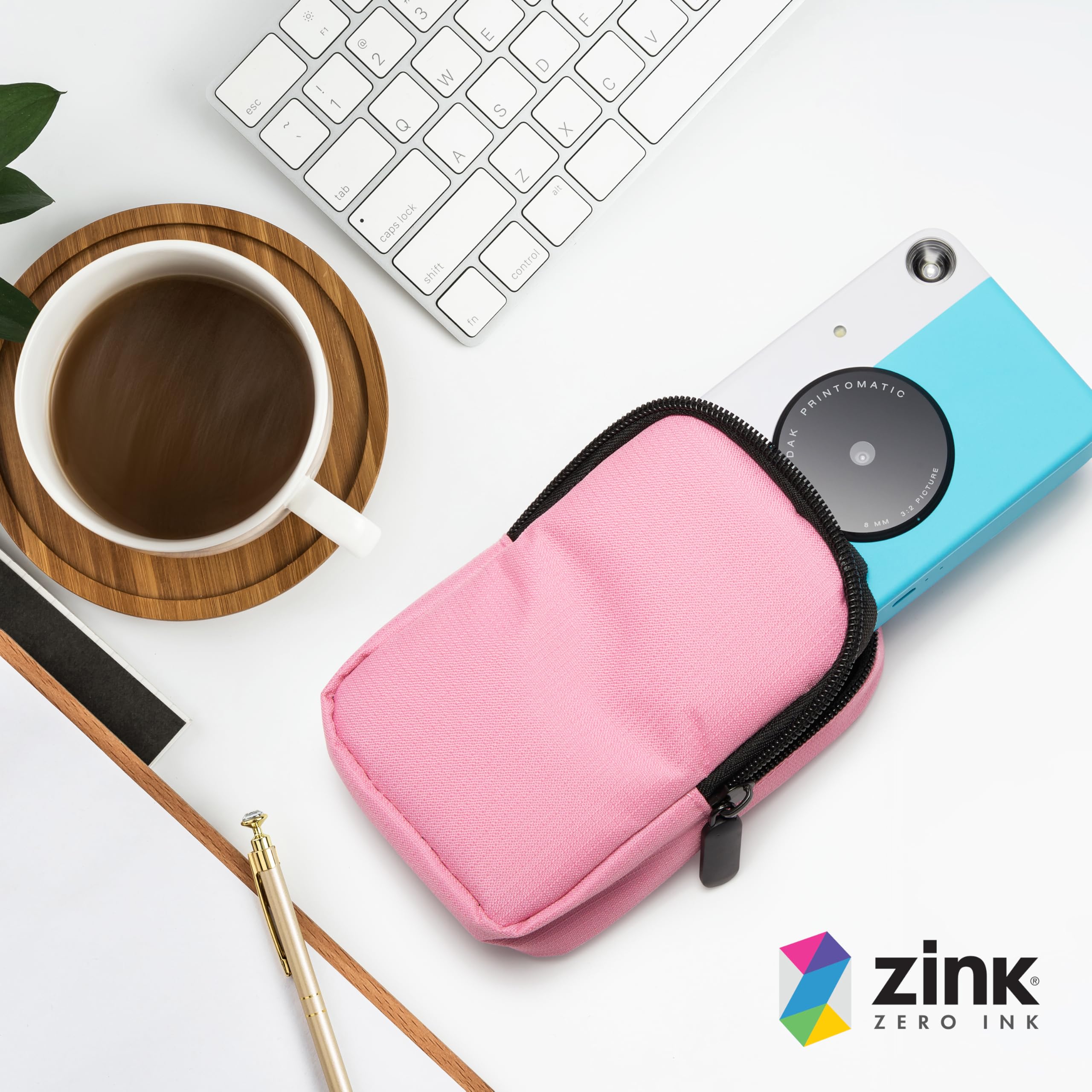 Foto 8 pulgar | Funda Para Cámara Zink Soft Small Con Bolsillo De Papel Fotográfico, Color Rosa - Venta Internacional.