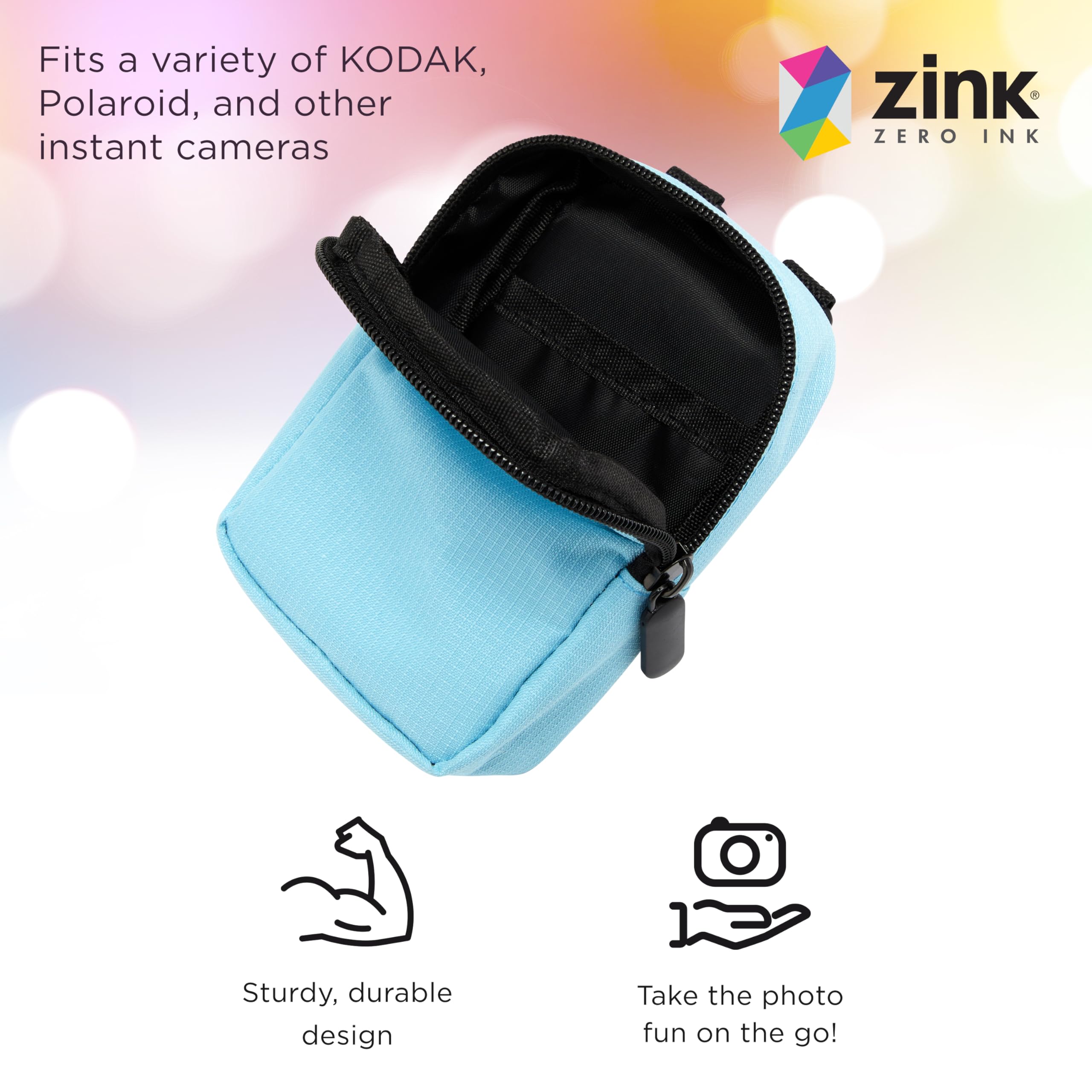 Foto 3 pulgar | Funda Para Cámara Zink Soft Small Con Bolsillo De Papel Fotográfico, Color Azul - Venta Internacional.