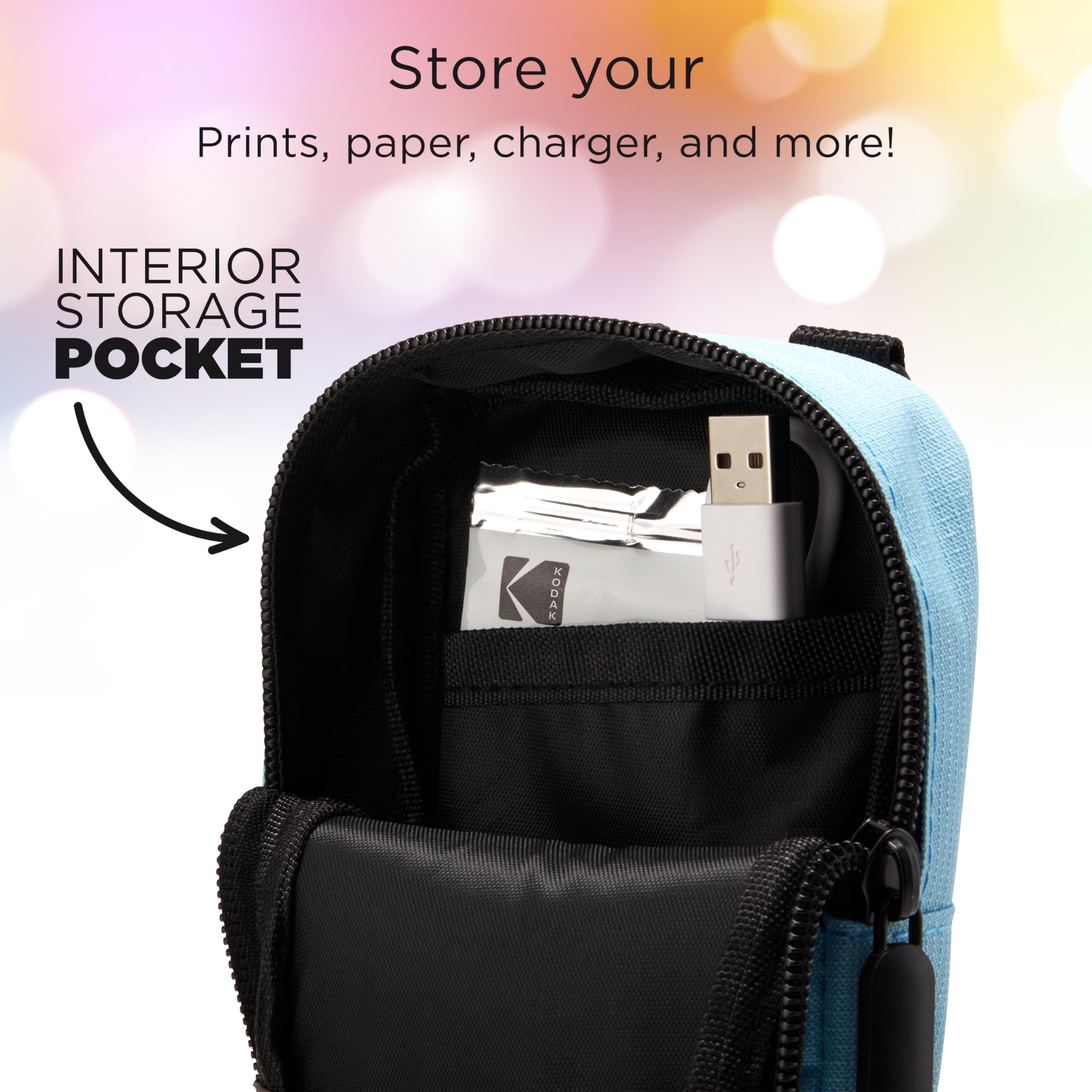 Foto 3 | Funda Para Cámara Zink Soft Small Con Bolsillo De Papel Fotográfico, Color Azul - Venta Internacional.