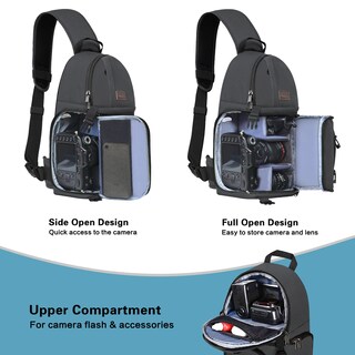 Foto 2 | Funda Bandolera Mosiso Para Cámara Réflex Digital, Réflex Digital Y Sin Espejo, Color Gris Espacial - Venta Interna
