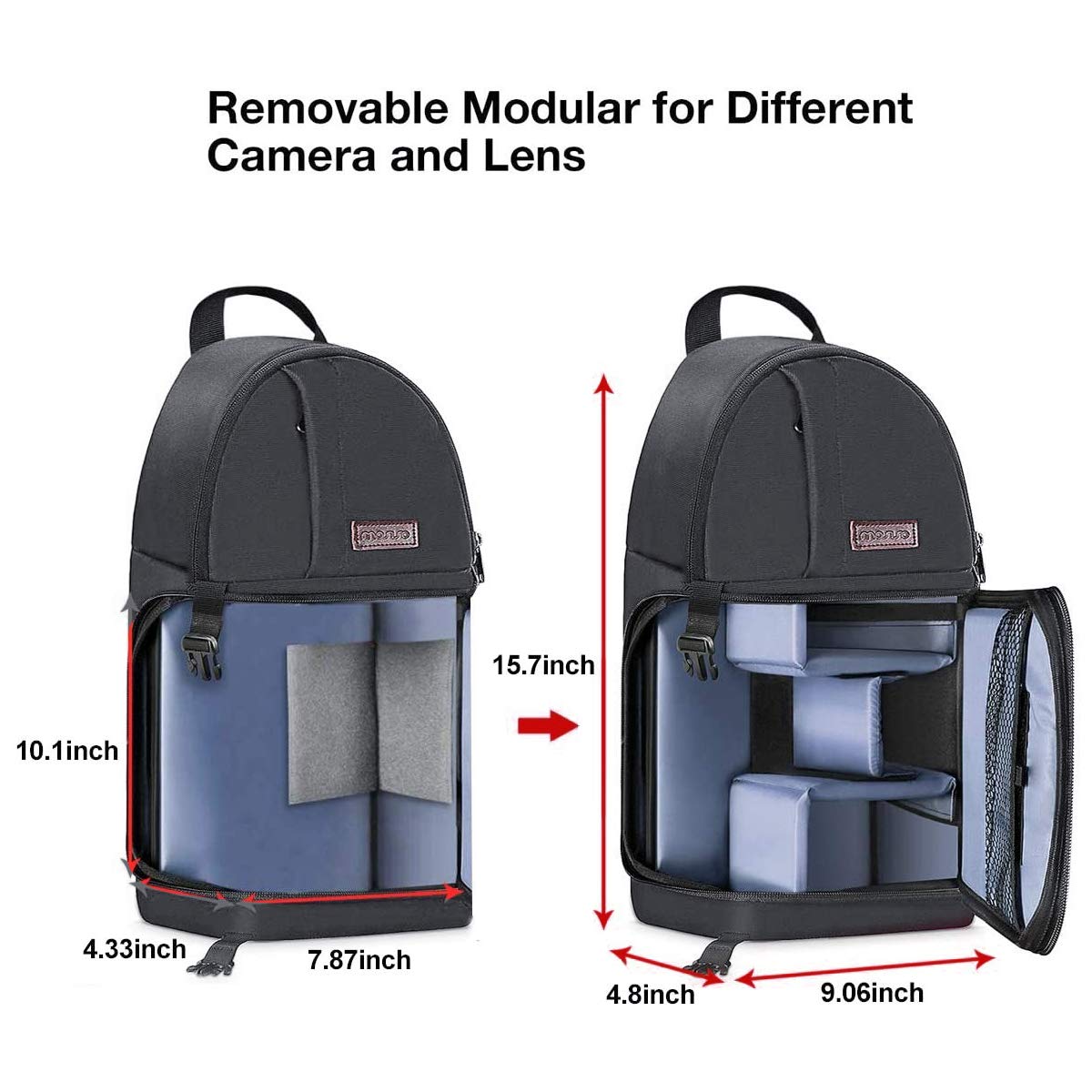 Foto 5 | Funda Bandolera Mosiso Para Cámara Réflex Digital, Réflex Digital Y Sin Espejo, Color Gris Espacial - Venta Interna