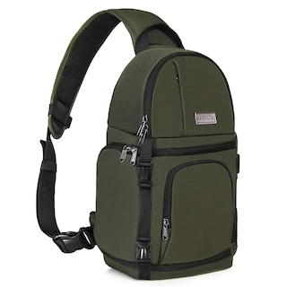 Foto 1 | Bolso Bandolera Mosiso Para Cámara Réflex Digital, Réflex Digital Sin Espejo, Color Verde Militar - Venta Internacion