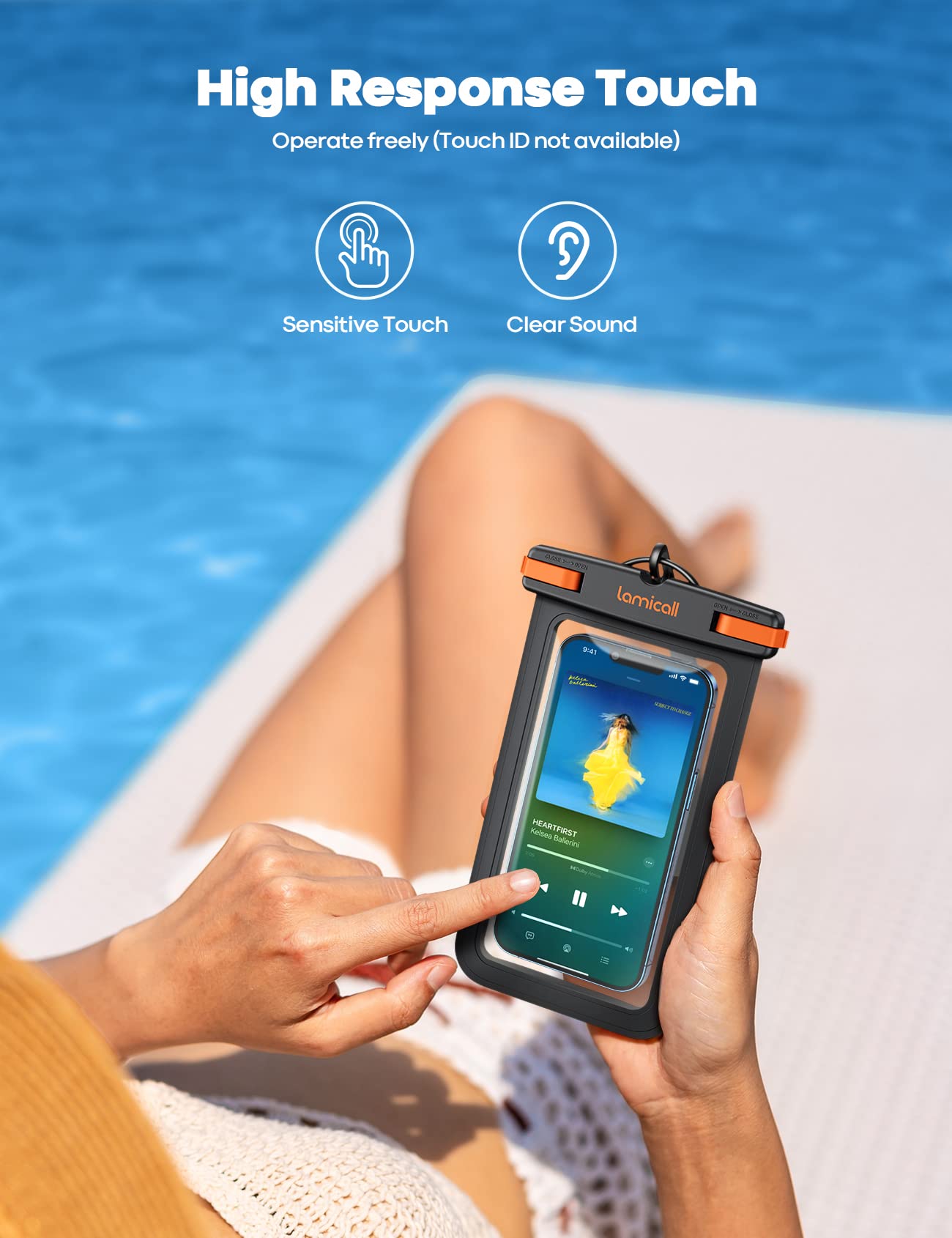 Foto 4 pulgar | Funda Para Teléfono Lamicall, 2 Unidades, Impermeable, Para Teléfonos Móviles, Color Negro - Venta Internacional.