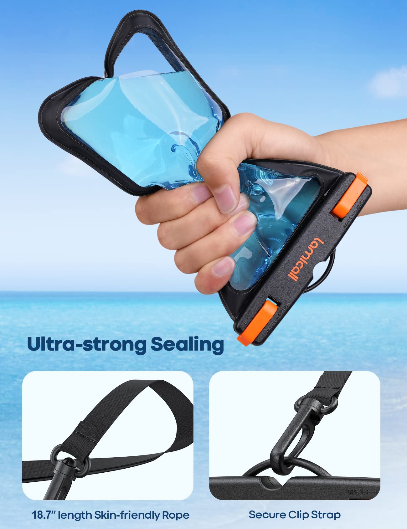 Foto 6 pulgar | Funda Para Teléfono Lamicall, 2 Unidades, Impermeable, Para Teléfonos Móviles, Color Negro - Venta Internacional.