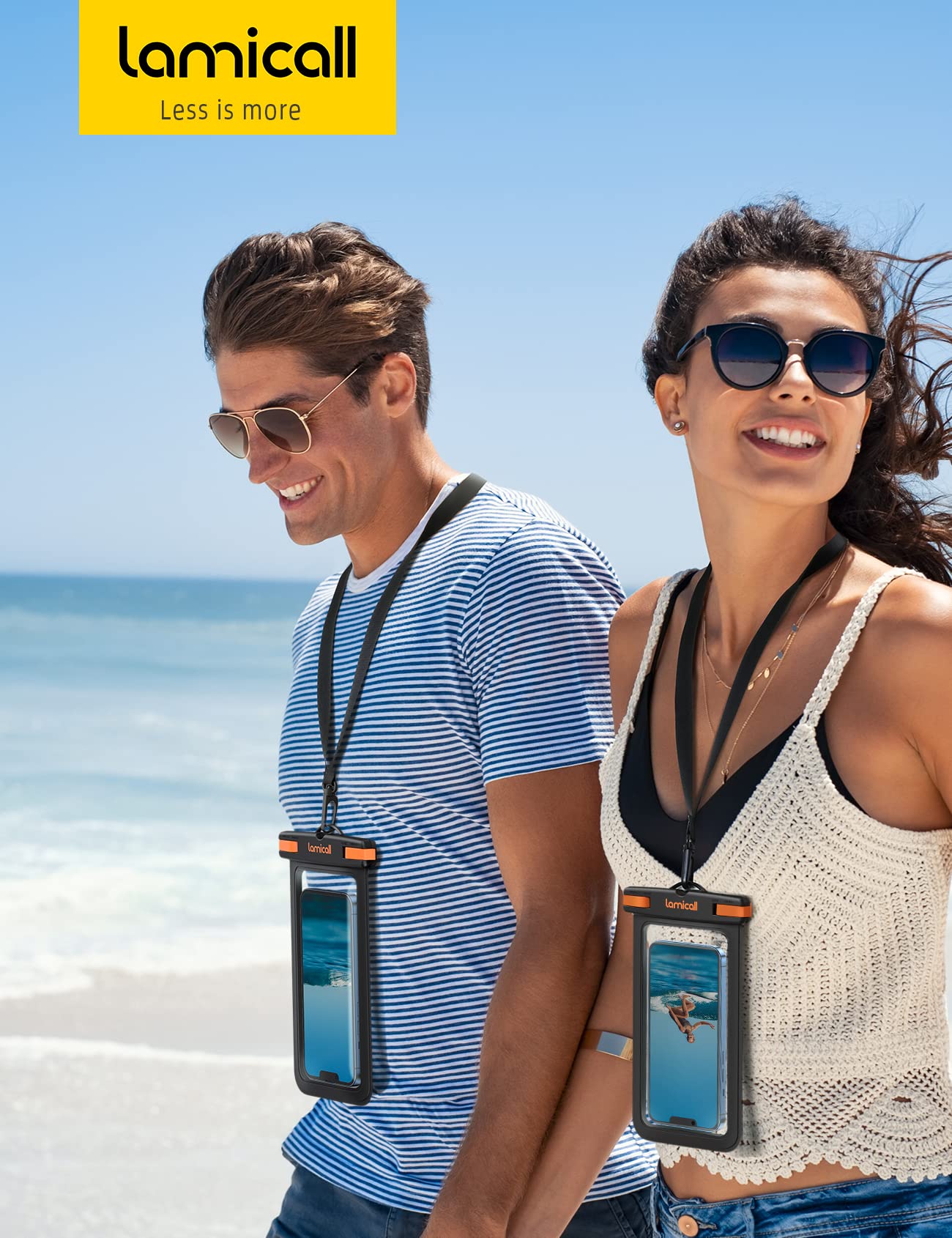 Foto 7 | Funda Para Teléfono Lamicall, 2 Unidades, Impermeable, Para Teléfonos Móviles, Color Negro - Venta Internacional.