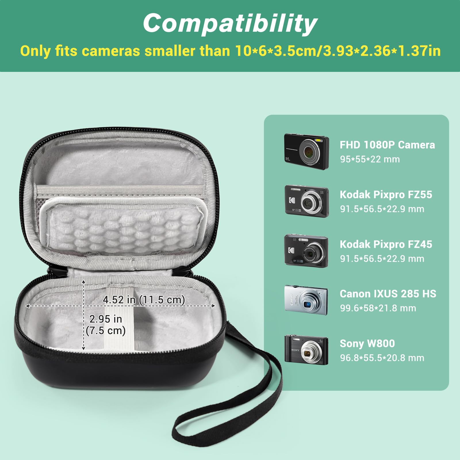 Foto 3 pulgar | Funda De Cámara Procase Para Kodak Pixpro Fz55/fz53/fz45/fz43 Negra - Venta Internacional.