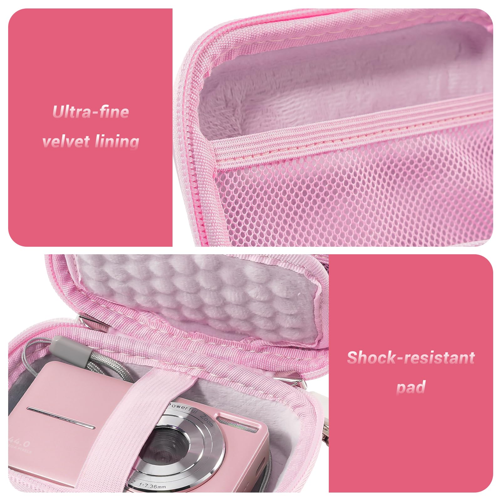 Foto 4 | Funda De Cámara Procase Para Kodak Pixpro Fz55/fz53/fz45/fz43 Rosa - Venta Internacional.