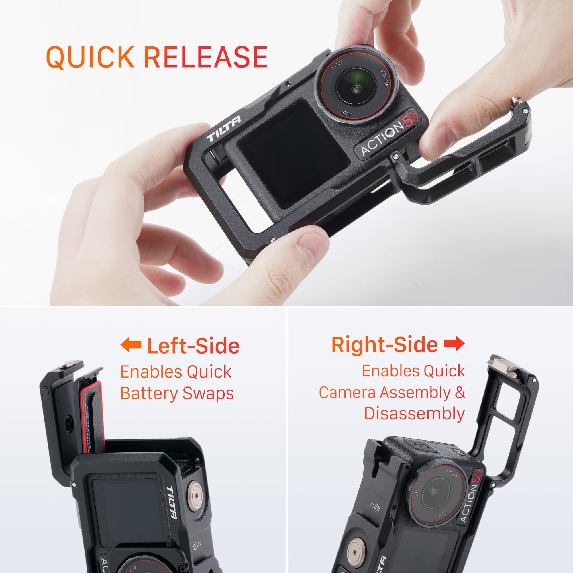 Foto 4 pulgar | Funda De Cámara Tilta Totalmente Compatible Con Dji Osmo Action 3, 4 Y 5 Pro - Venta Internacional.
