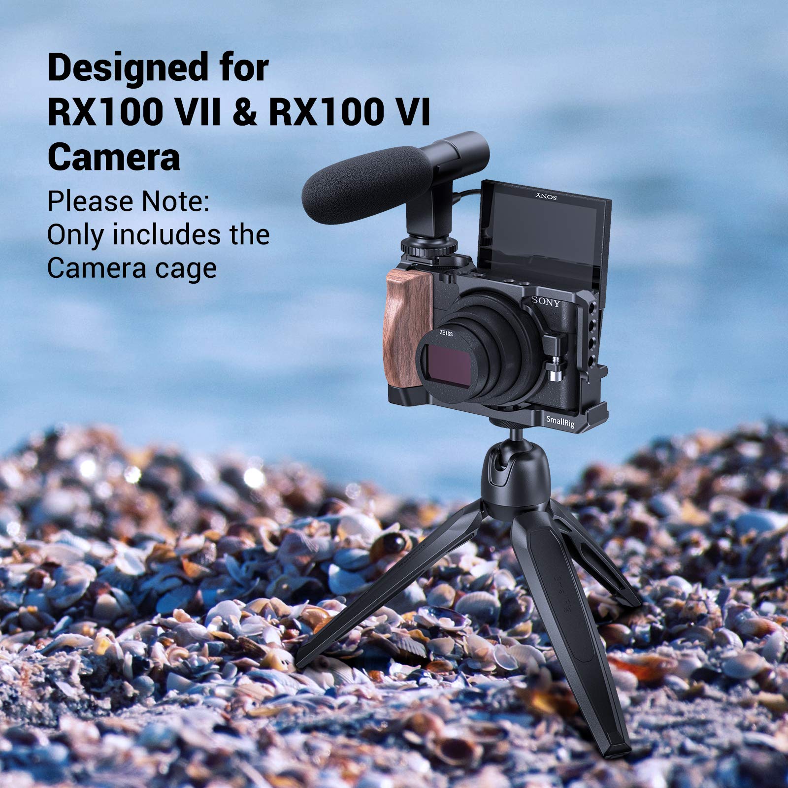 Foto 3 pulgar | Soporte De Cámara Smallrig Para Sony Rx100 Vi/vii Con Mango De Madera - Venta Internacional.