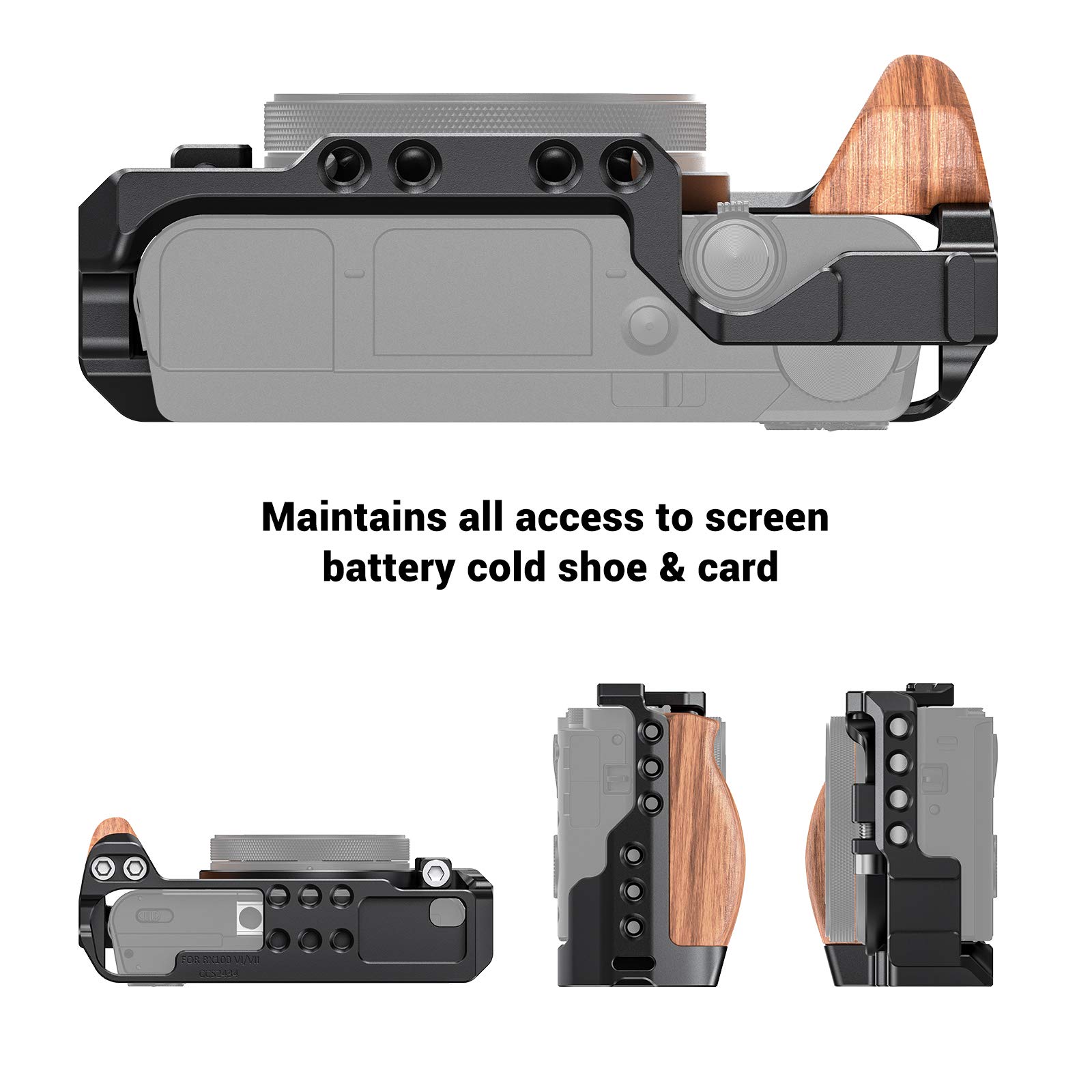 Foto 3 | Soporte De Cámara Smallrig Para Sony Rx100 Vi/vii Con Mango De Madera - Venta Internacional.