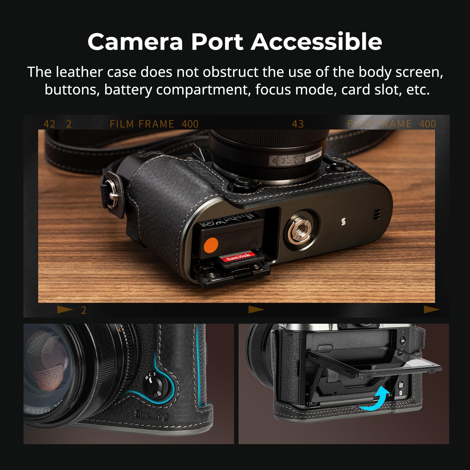 Foto 3 pulgar | Kit De Funda De Media Piel Smallrig X-t50 Para Fujifilm X-t50 - Venta Internacional.