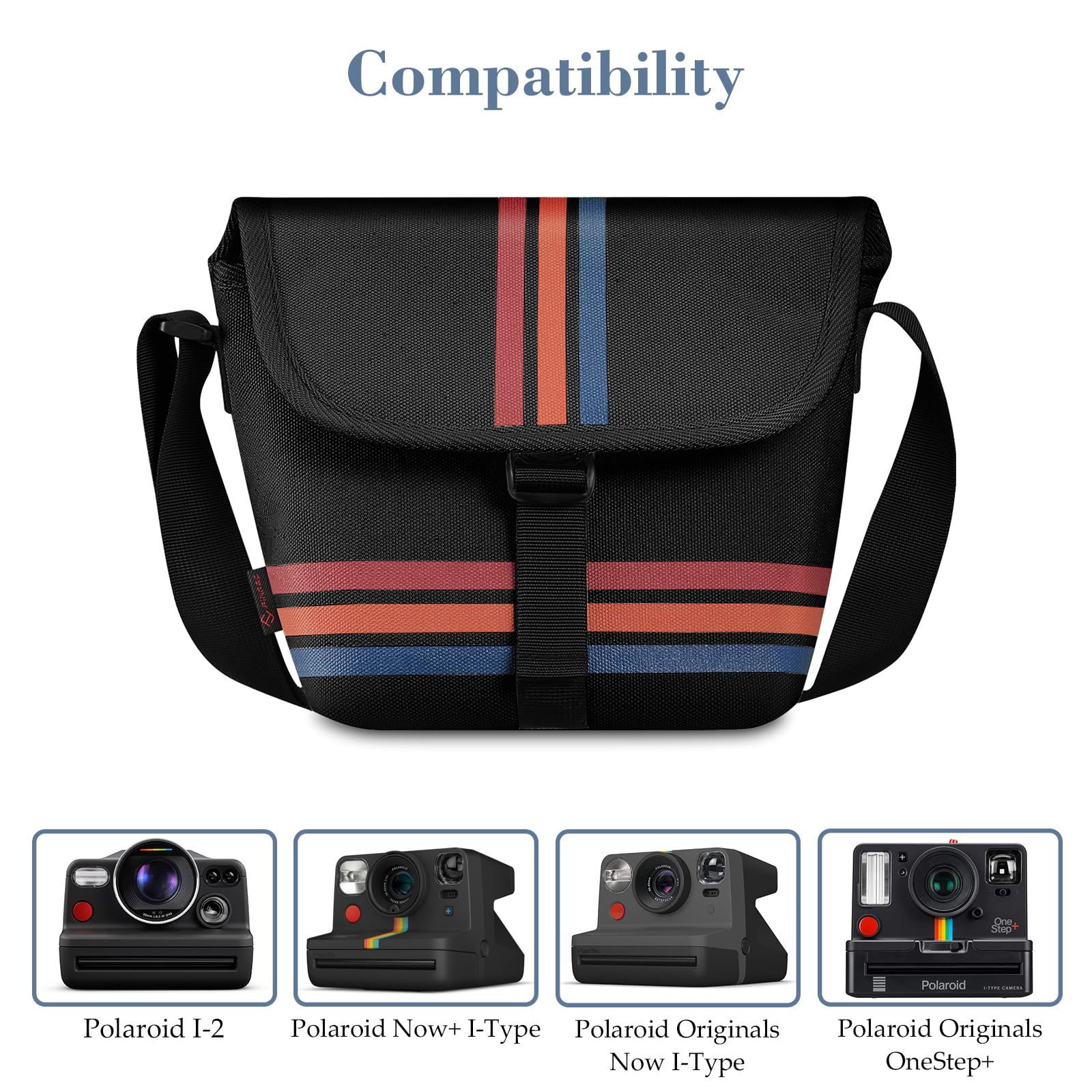 Foto 2 | Bolsa De Cámara Fintie Crossbody Para Cámara Polaroid Now+ I-type - Venta Internacional.