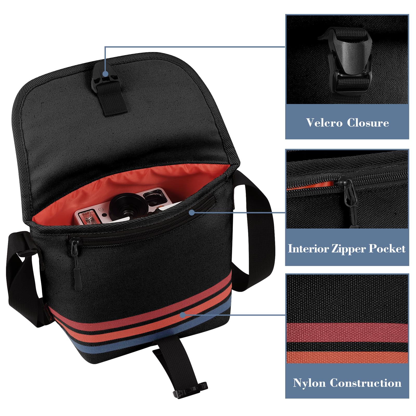Foto 4 pulgar | Bolsa De Cámara Fintie Crossbody Para Cámara Polaroid Now+ I-type - Venta Internacional.