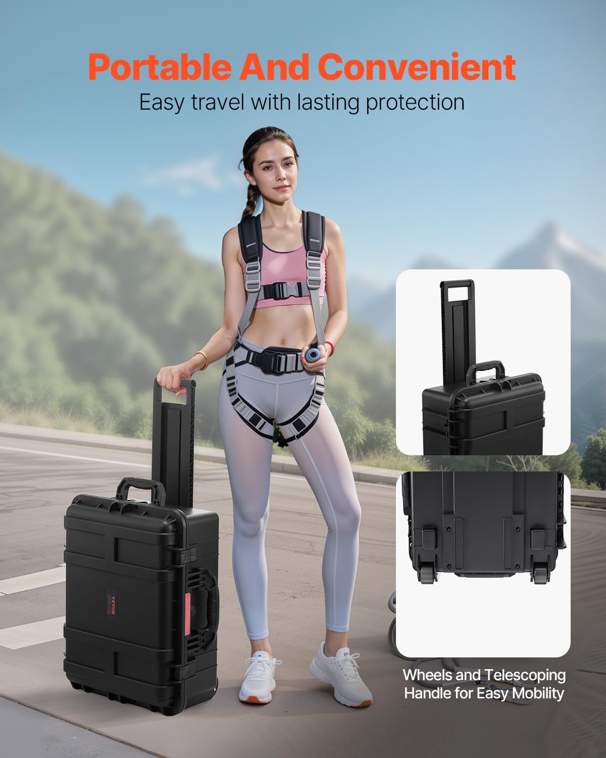 Foto 6 | Funda Rígida Resistente A La Intemperie Vevor Con Ruedas Y Asas (57 X 45 X 28 Cm) - Venta Internacional.