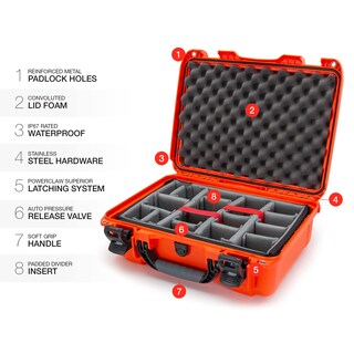 Foto 6 | Funda Protectora Nanuk Large Series 925 Impermeable Naranja - Venta Internacional.