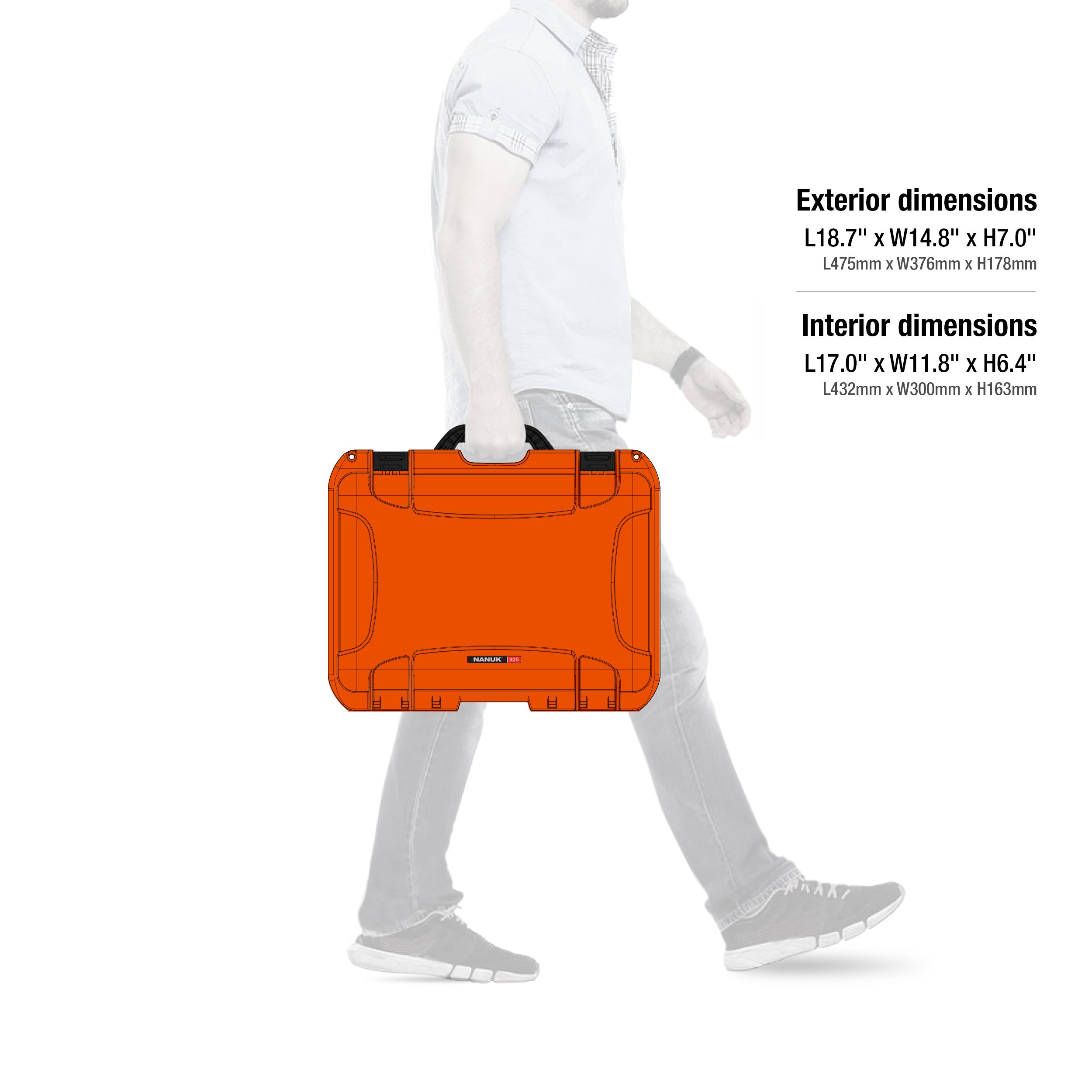 Foto 8 pulgar | Funda Protectora Nanuk Large Series 925 Impermeable Naranja - Venta Internacional.