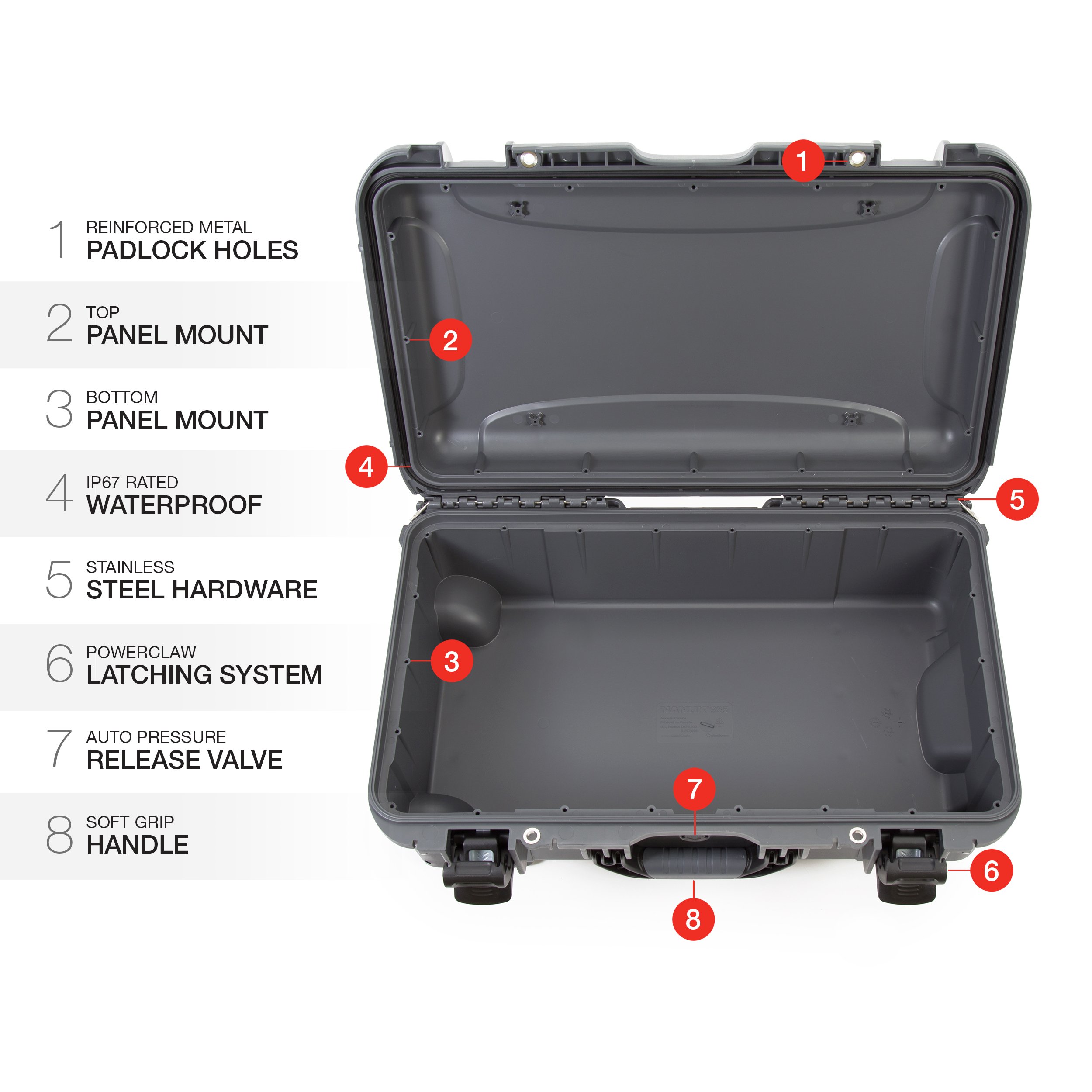 Foto 6 | Funda Protectora Nanuk Wheeled Series 935 Para Cámara Réflex Digital - Venta Internacional.