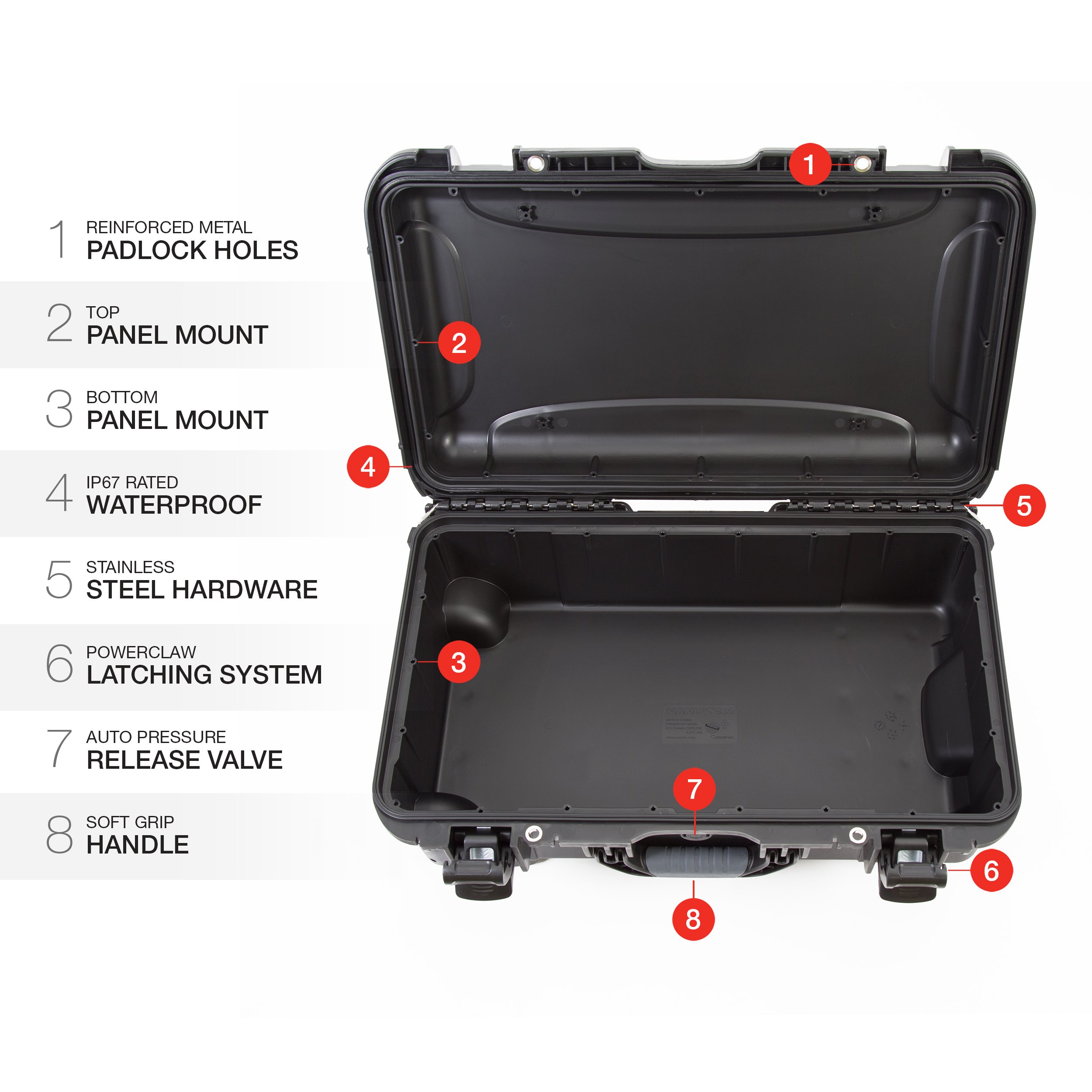 Foto 6 | Funda Protectora Nanuk Wheeled Series 935 Para Cámara Réflex Digital - Venta Internacional.