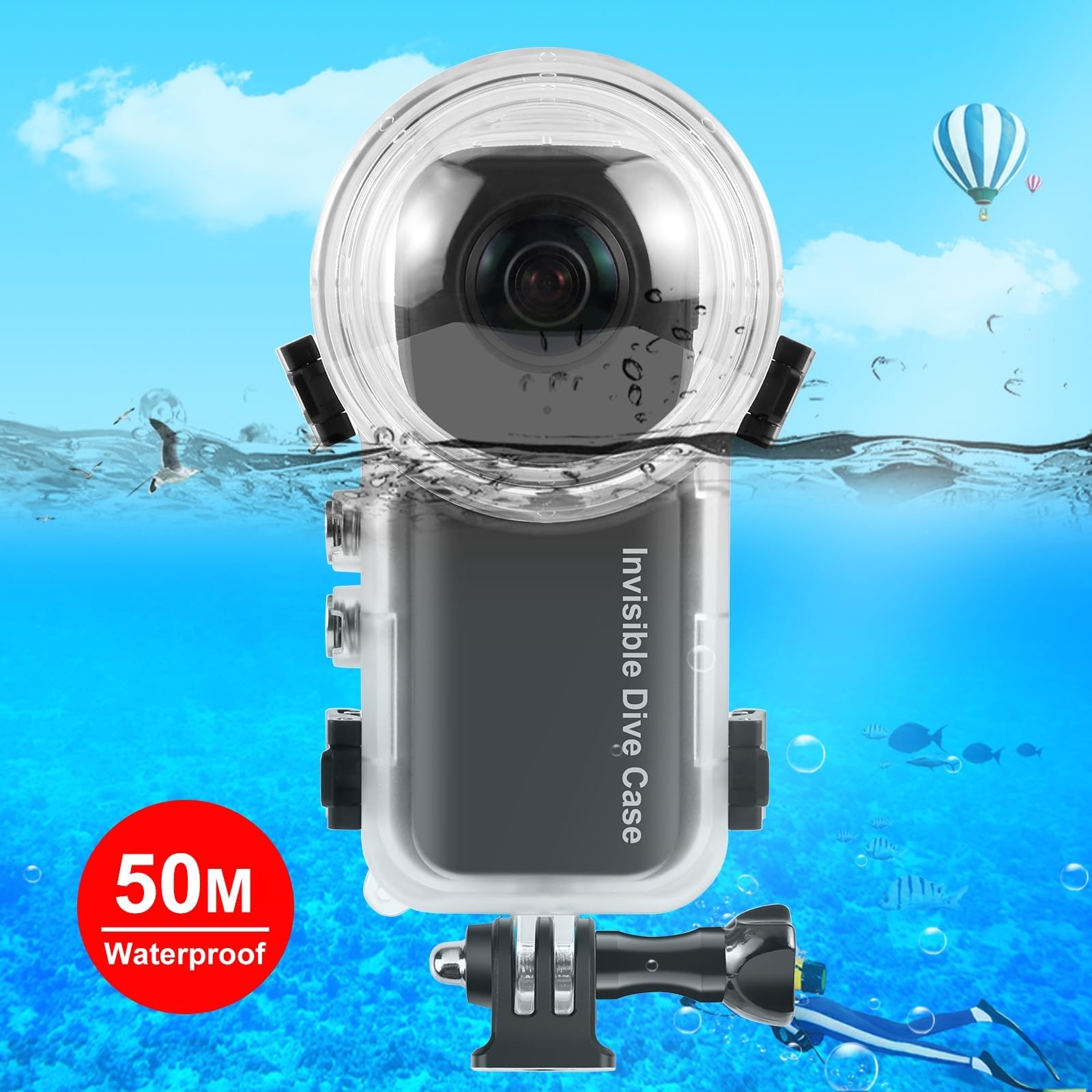 Foto 3 pulgar | Funda De Buceo Impermeable Puluz Para Insta360 X3 De Hasta 50 M - Venta Internacional.