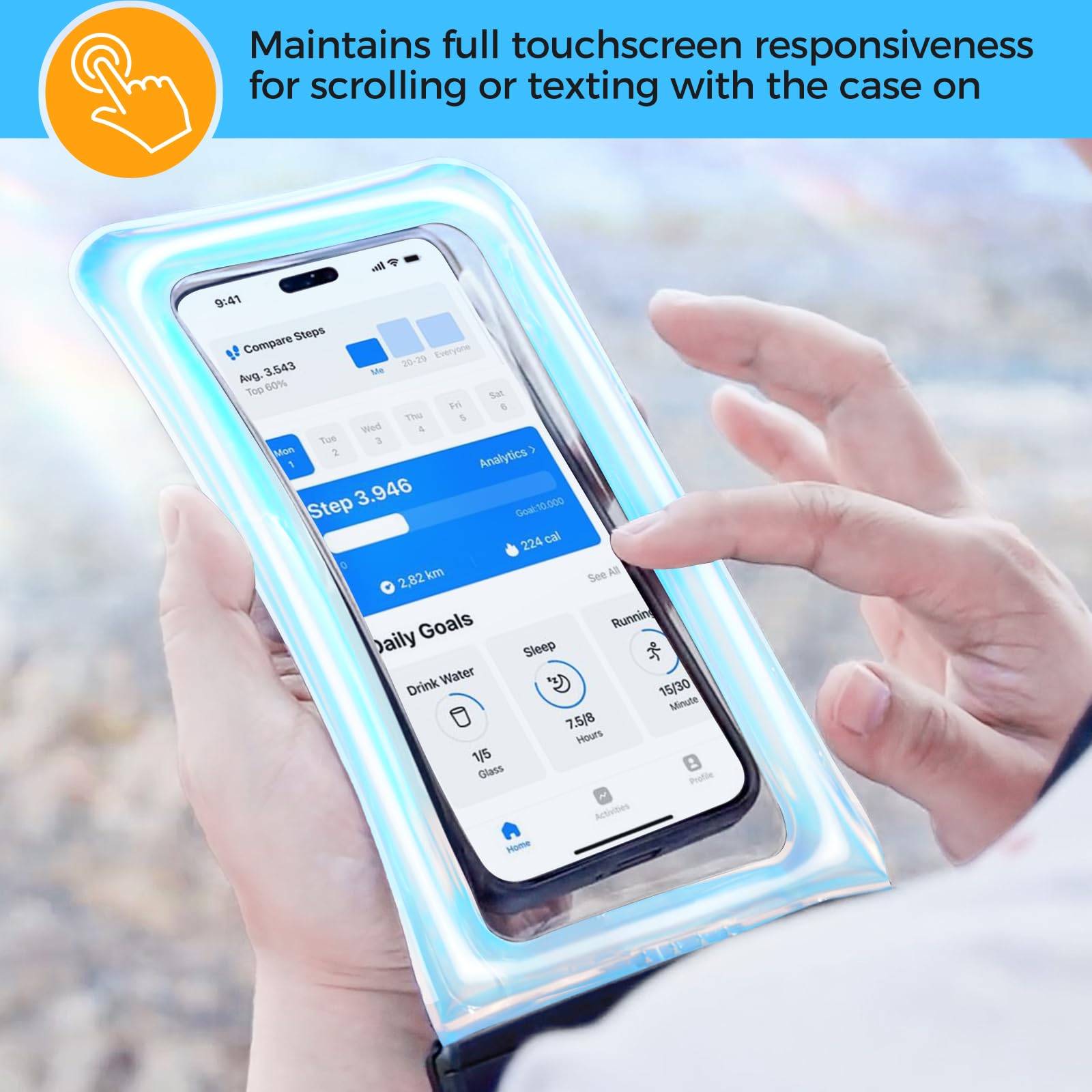 Foto 5 pulgar | Funda Impermeable Para Teléfono Procase Floatable, Paquete De 2 Para Iphone - Venta Internacional.