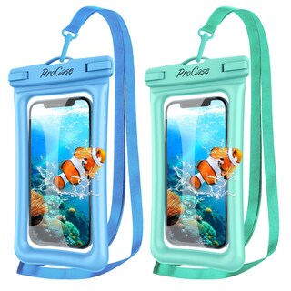 Foto 1 | Funda Impermeable Flotante Para Teléfono Procase, Paquete De 2, Azul/verde - Venta Internacional.