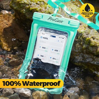 Foto 4 | Funda Impermeable Flotante Para Teléfono Procase, Paquete De 2, Azul/verde - Venta Internacional.