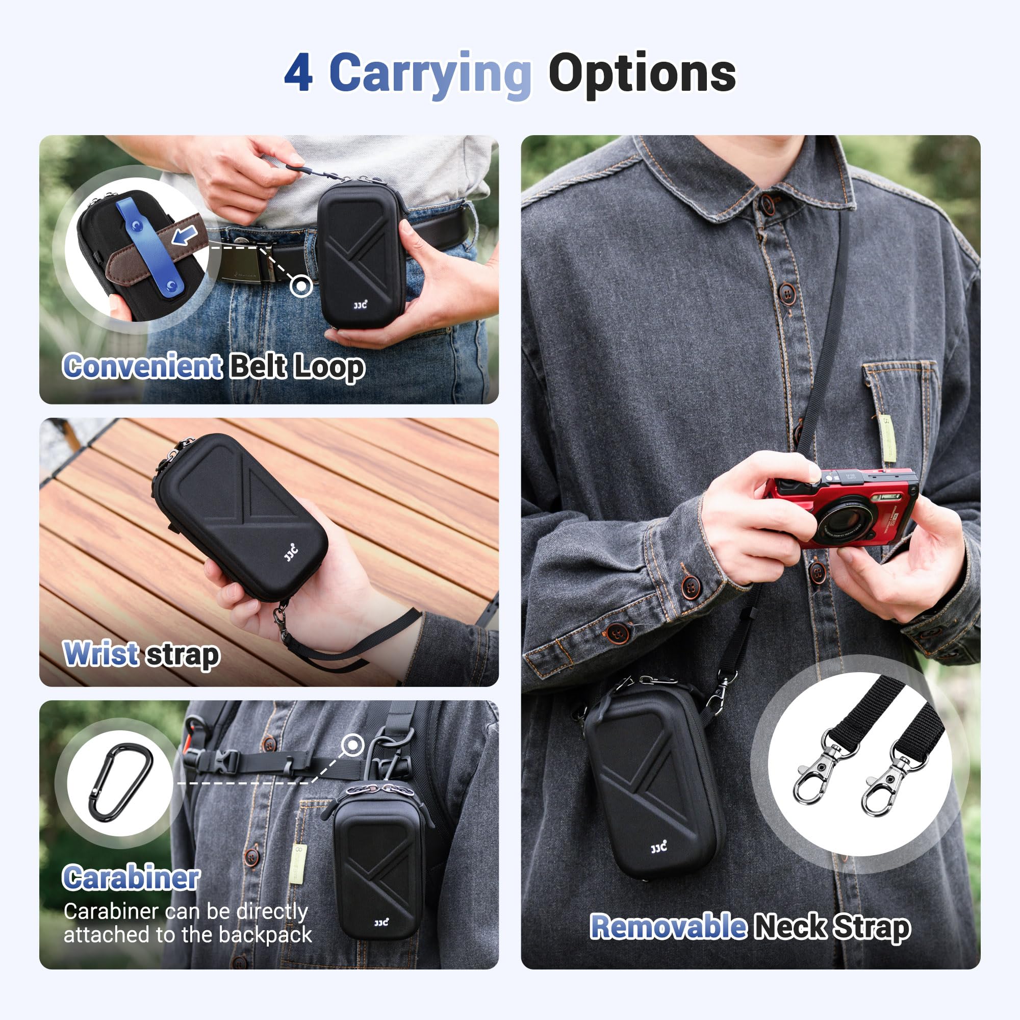 Foto 3 pulgar | Funda De Viaje Para Cámara Jjc  Cinturón Rígido Con Correa De Hombro Para G7x - Venta Internacional.