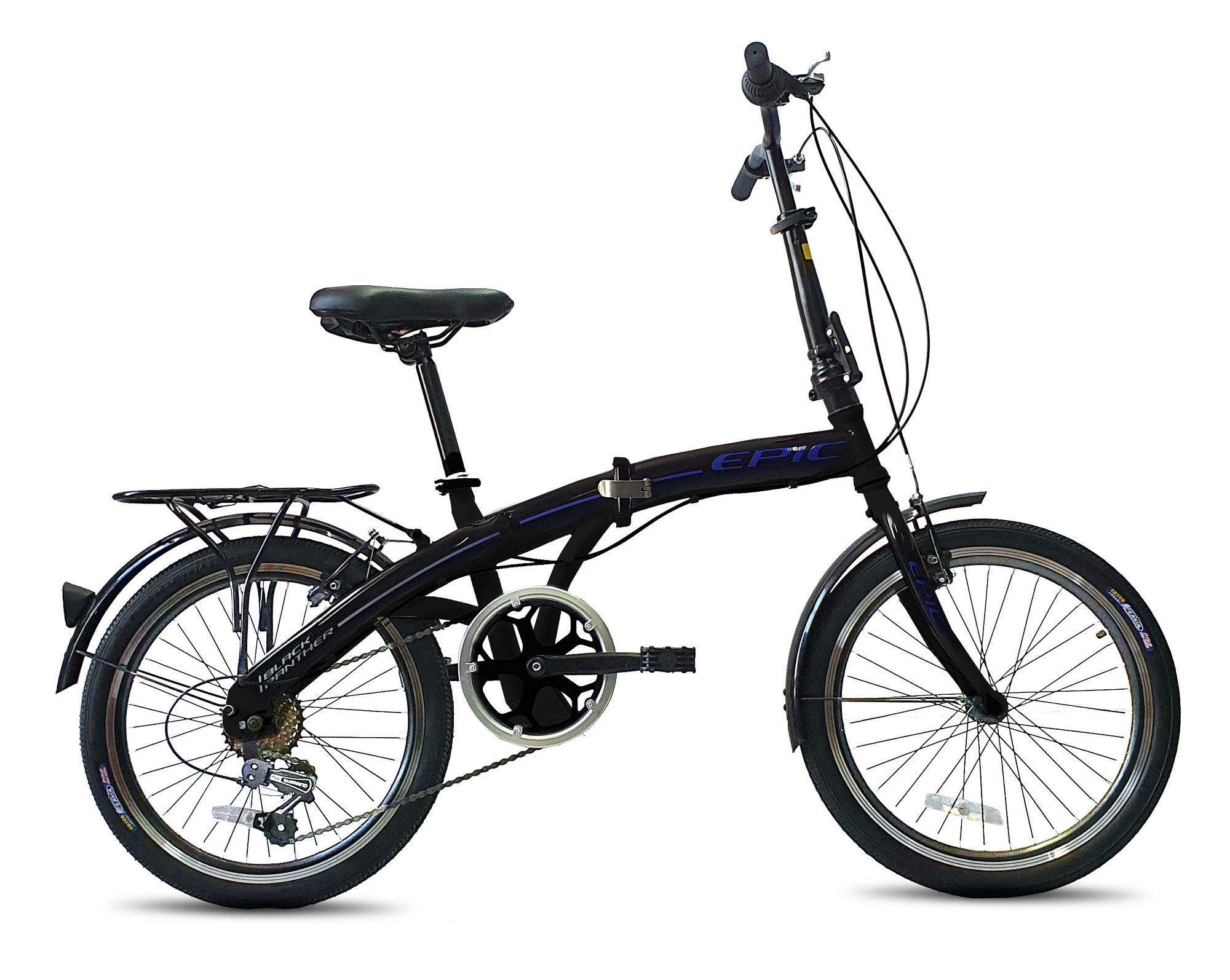 Foto 1 | Bicicleta Black Panther Folding Epic color Negro Rodada 20 Plegable