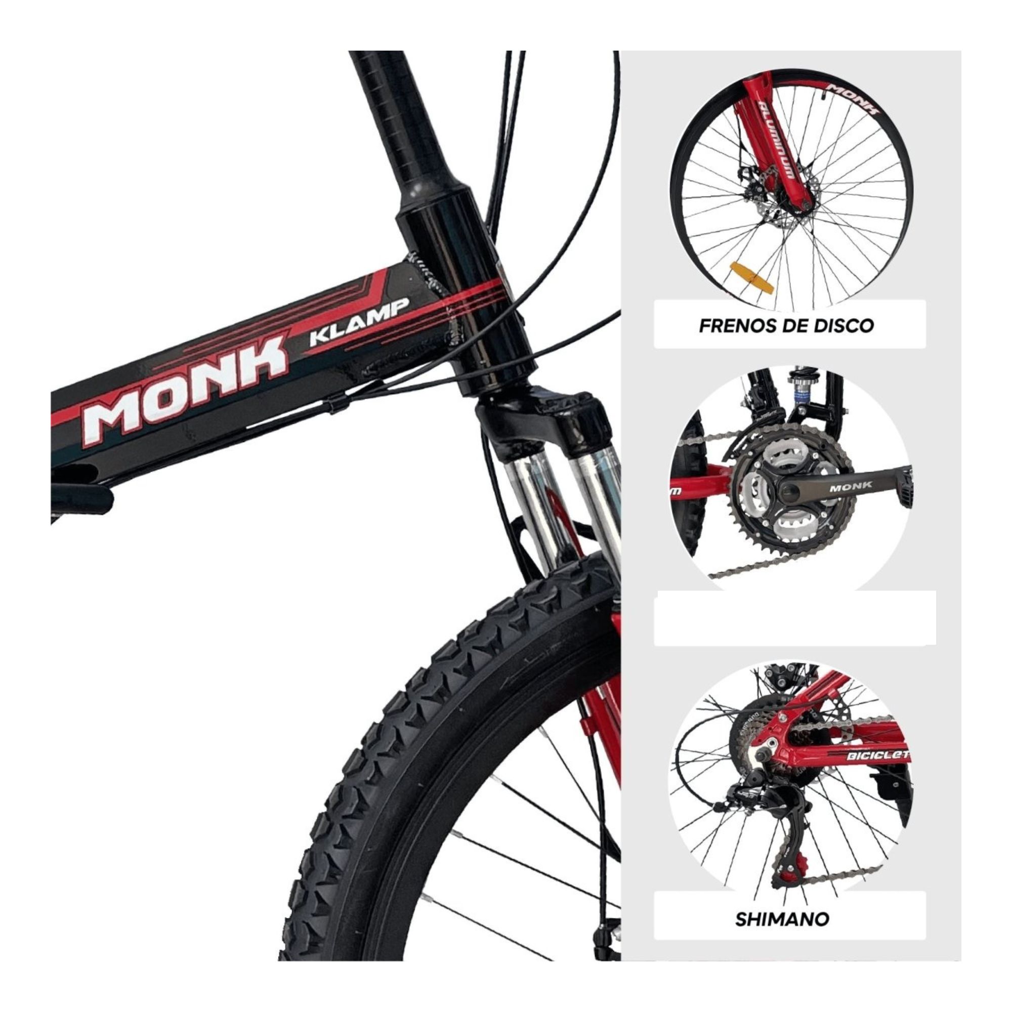 Foto 4 pulgar | Bicicleta De Montaña Plegable Monk Rodada 26 Klamp Unisex