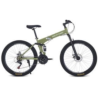 Foto 1 | Bicicleta Rocatomic Compac Plegable Doble Suspensión R26 21v ( Verde )