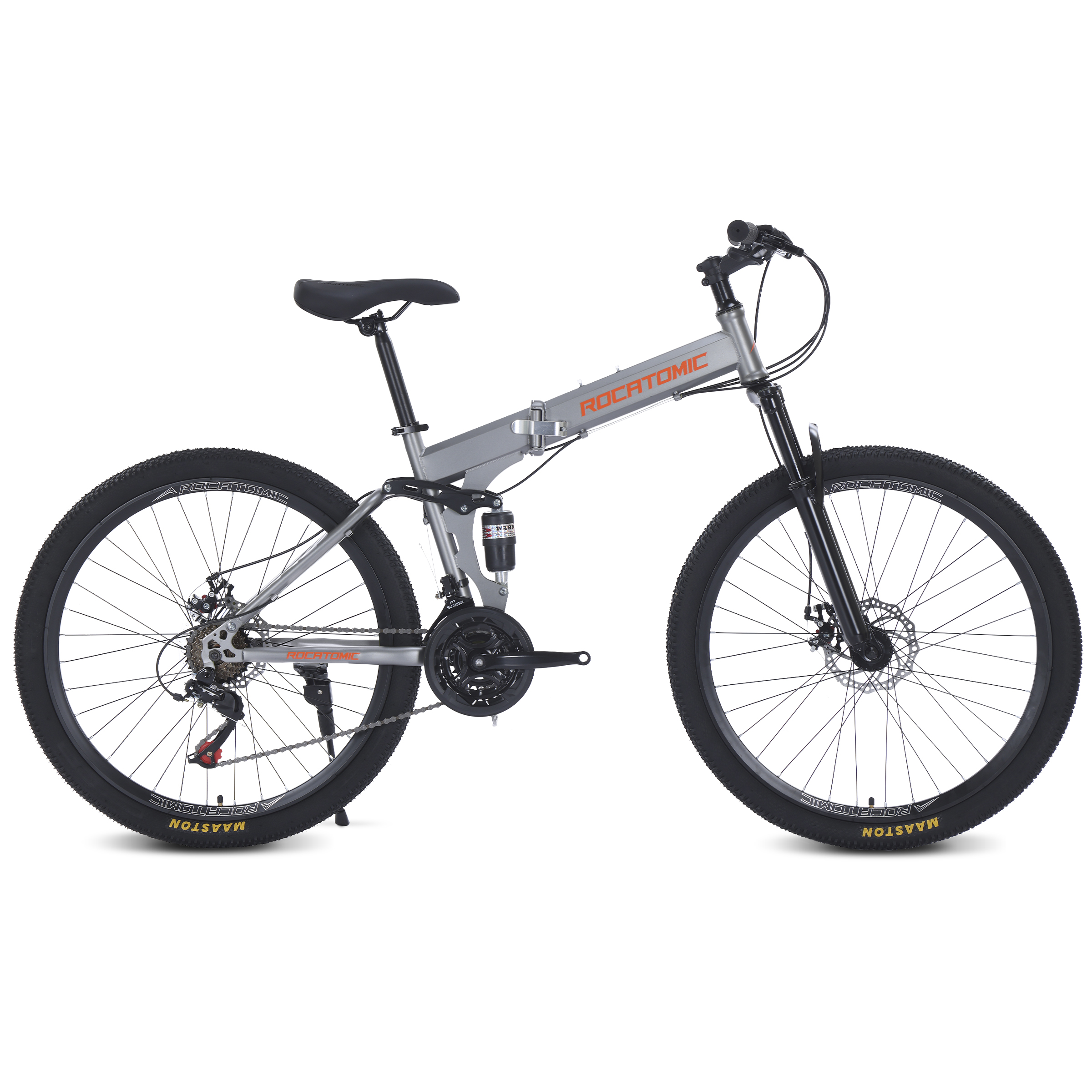 Bicicleta Rocatomic Compac Plegable Doble Suspensión R26 21v ( Plateado )