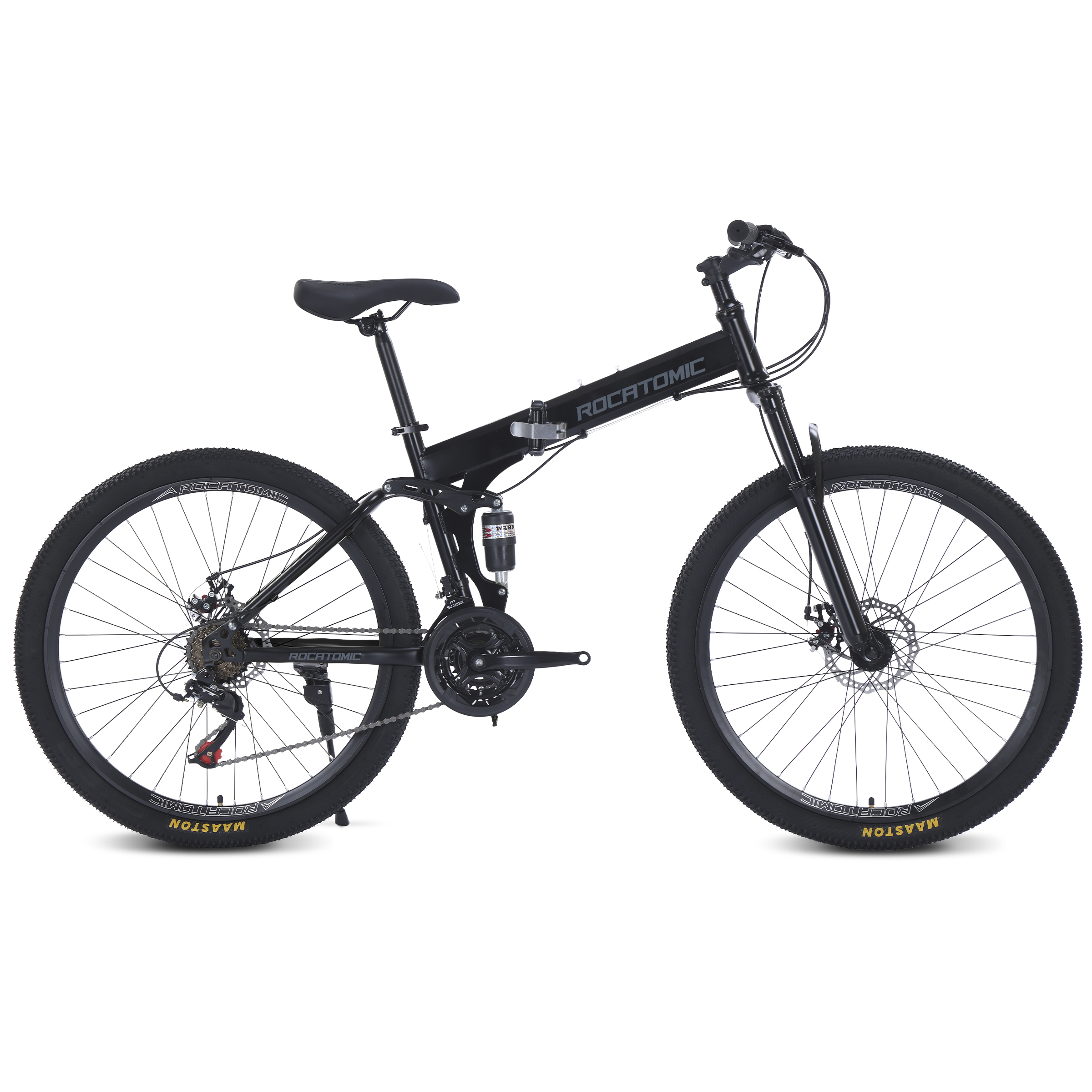 Bicicleta Rocatomic Compac Plegable Doble Suspensión R26 21v Negra