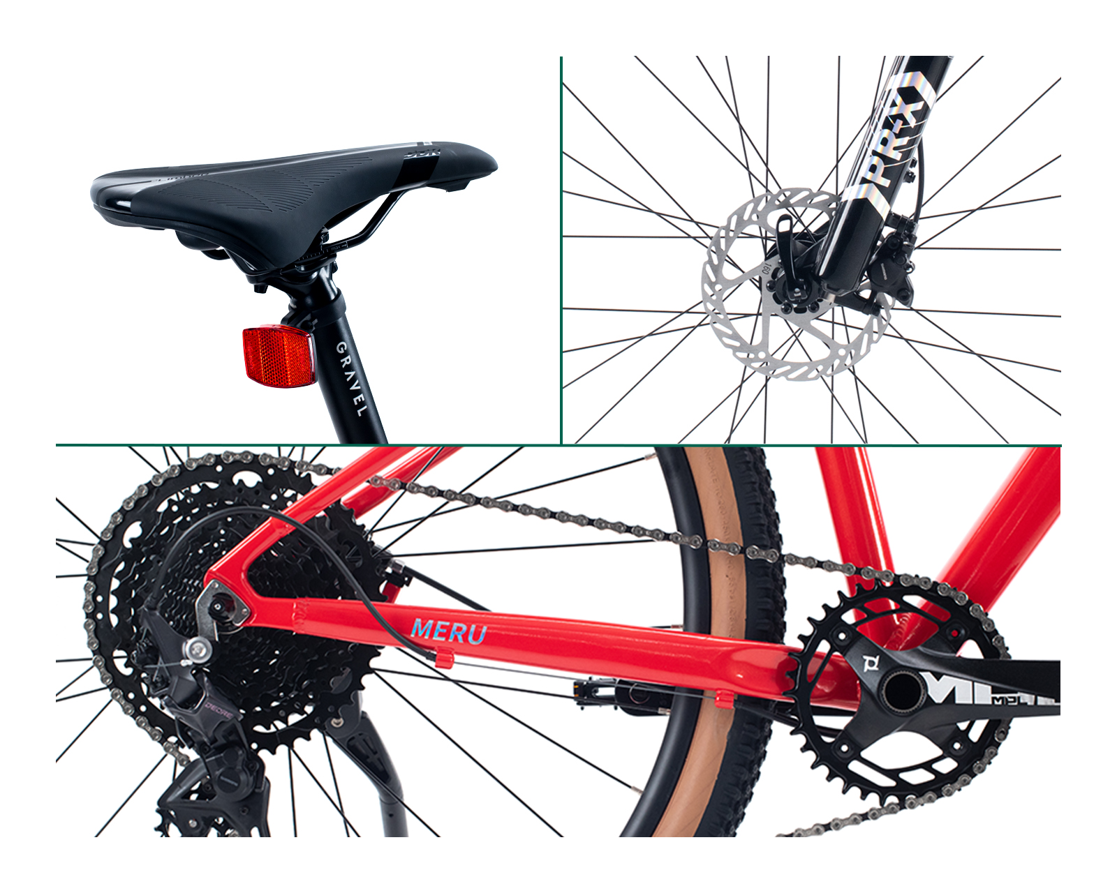 Foto 4 | Bicicleta Gravel Meru Roja M 17