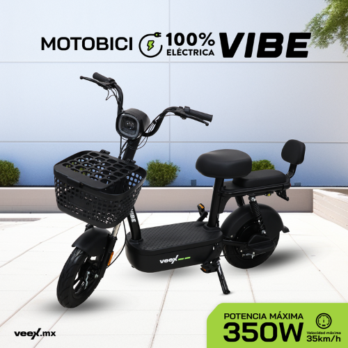 Foto 3 pulgar | Motobici Eléctrica Vibe 48v 12ah 350w  Negra