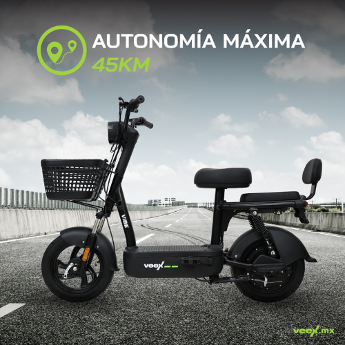 Foto 7 pulgar | Motobici Eléctrica Vibe 48v 12ah 350w  Negra