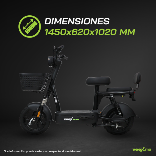 Foto 8 pulgar | Motobici Eléctrica Vibe 48v 12ah 350w  Negra