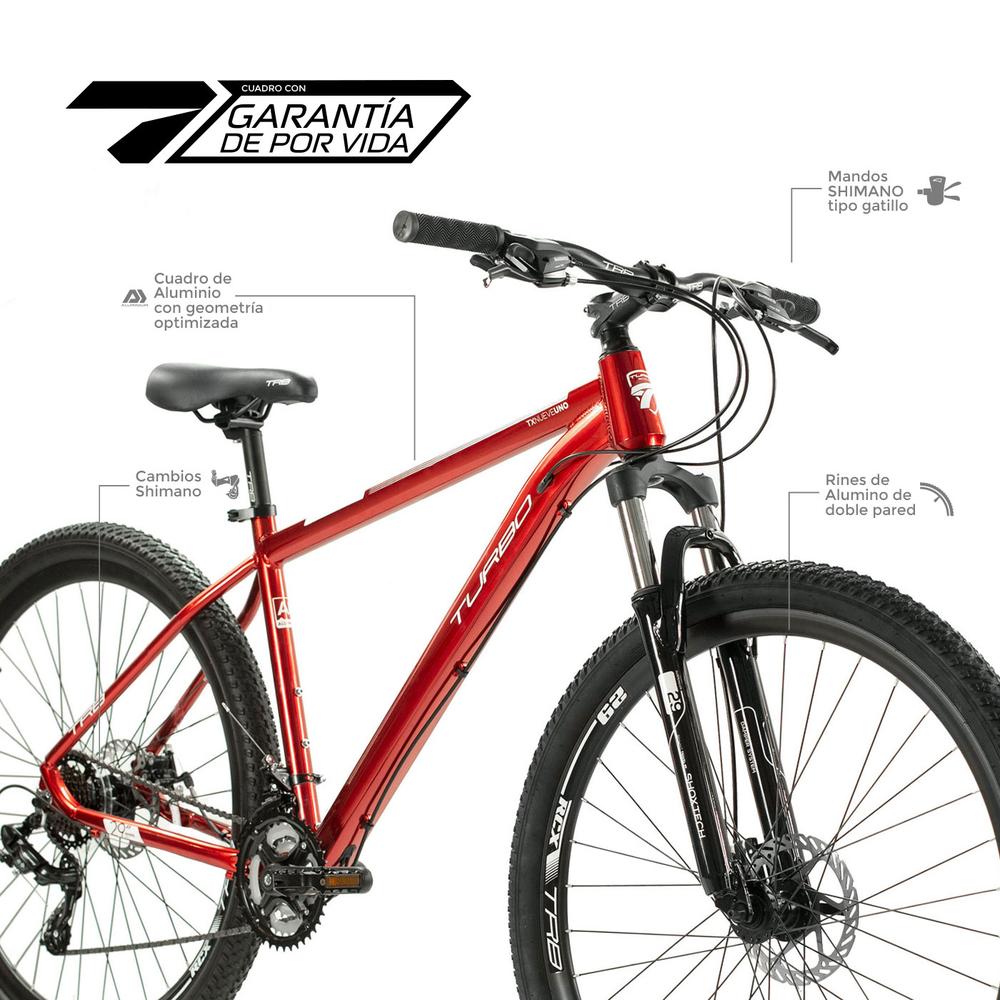 Foto 4 | Bicicleta Montaña Turbo Rodada 29 Tx 9.1 Aluminio color Rojo talla L