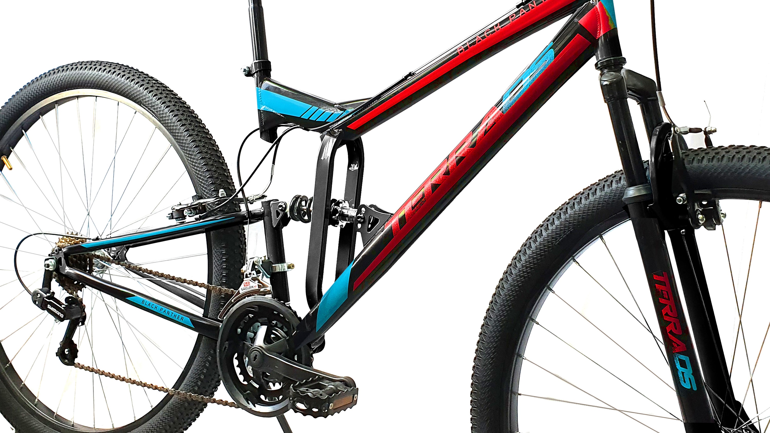Foto 4 pulgar | Bicicleta Black Panther Terra 18 Velocidades Rodada 29 color Rojo