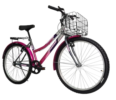 Foto 2 | Bicicleta Jaguar Peregrina color Rosa Rodada 26 con Canasta Plegable