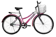 Bicicleta Jaguar Peregrina color Rosa Rodada 24 con Canasta Plegable