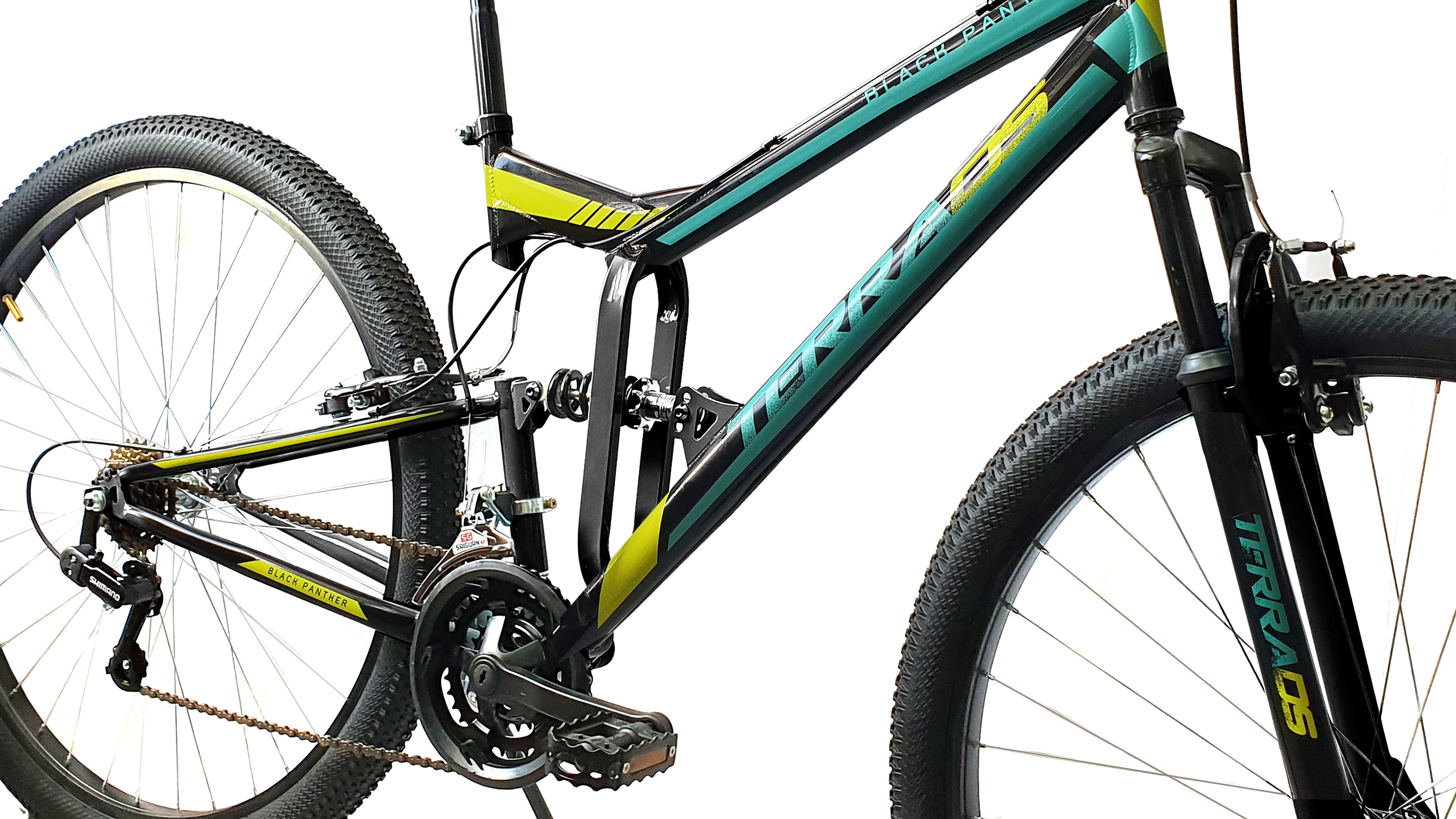Foto 4 pulgar | Bicicleta Black Panther Terra color Azul con 18 Velocidades Rodada 29