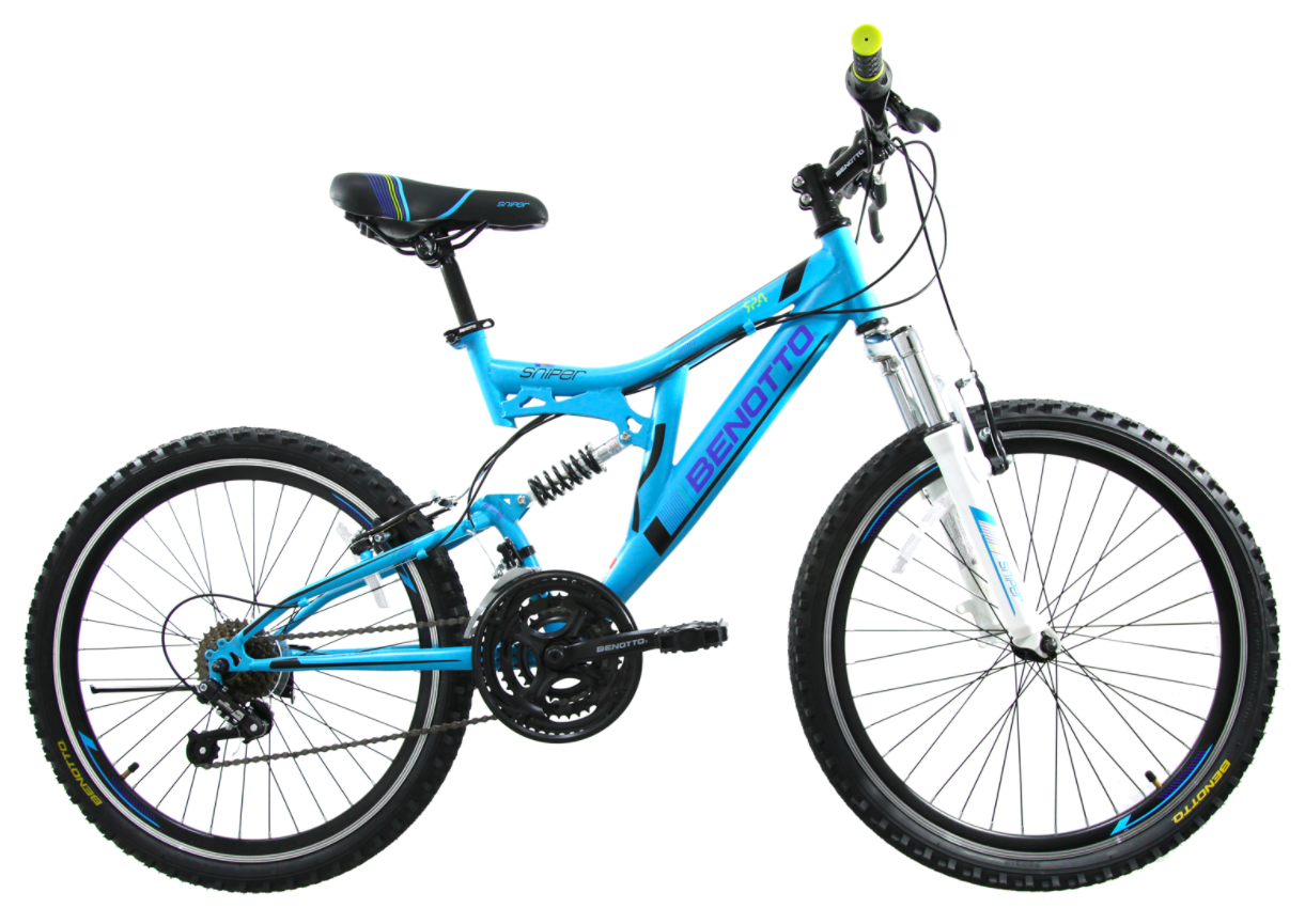 Bicicleta Benotto Montaña Sniper R24 21V Doble Suspensión